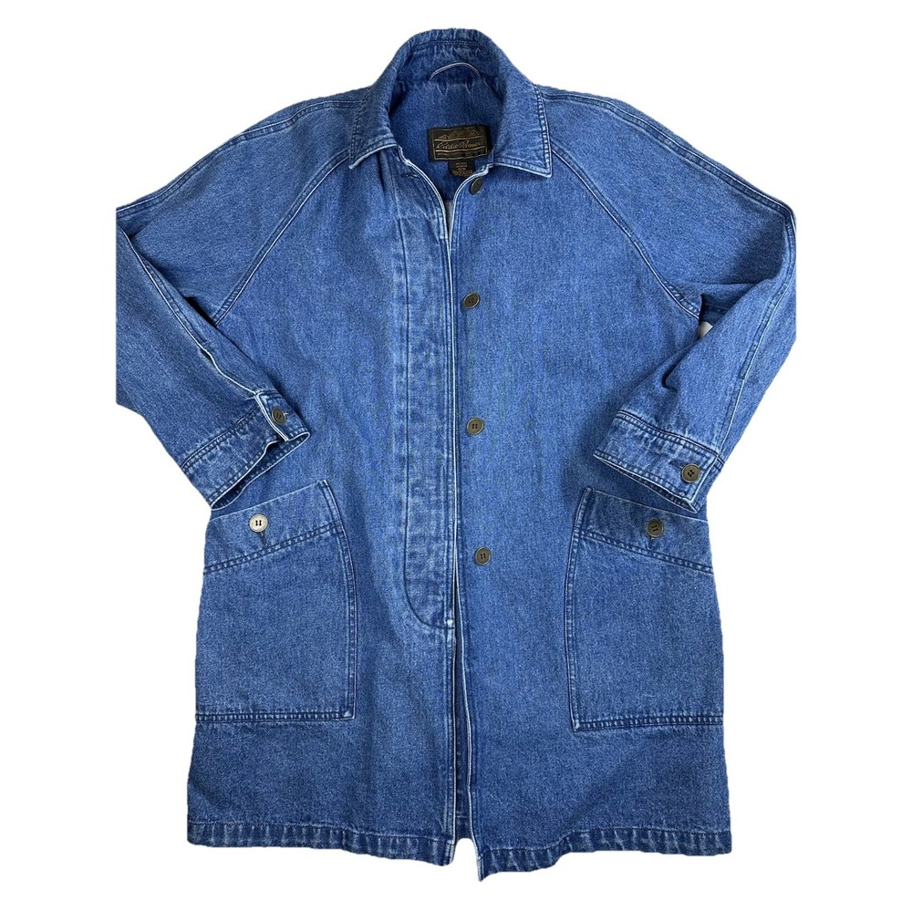 Vintage Eddie Bauer Denim Coat‎ Jacket Womens Size Medium